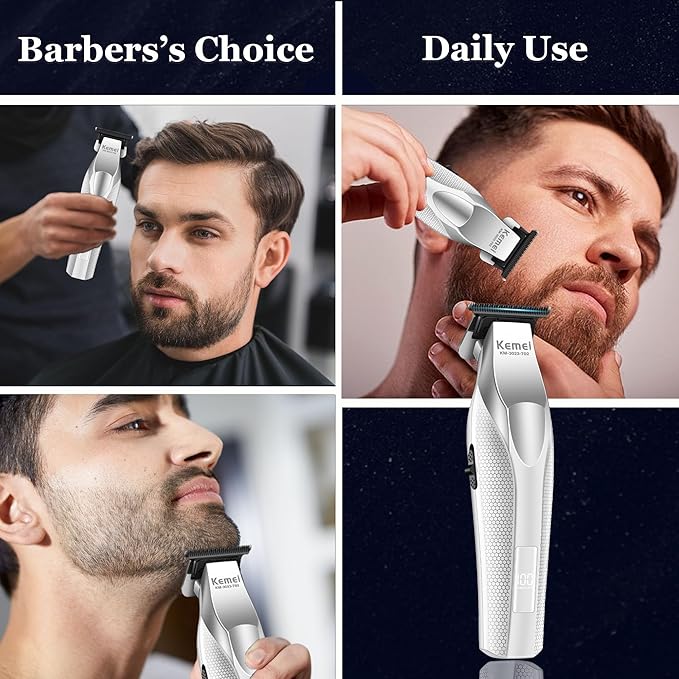 KEMEI Hair Trimmer for Men 9000 RPM Zero Gapped Trimmers for Barbers