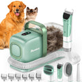 Buenkee Dog Grooming Vacuum Kit, 15000Pa Clipper, Shedding Brush, 2L, Green