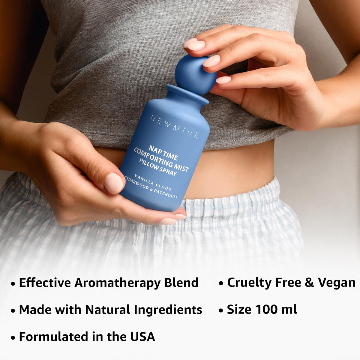 Pillow Spray Calming and Relaxing Pillow Linen Mist Vanilla Cedarwood Essential Oils Stress Relief Aromatherapy Sleep Bedtime Shower Spray Luxury Gift