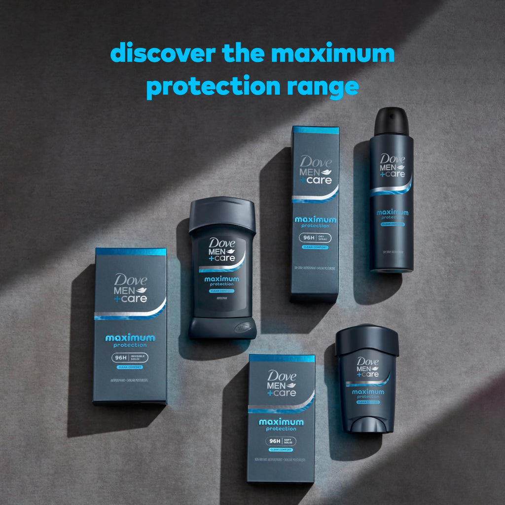 Dove Men 96-Hour Maximum Protection Deodorant, Clean Comfort, 1.7 oz