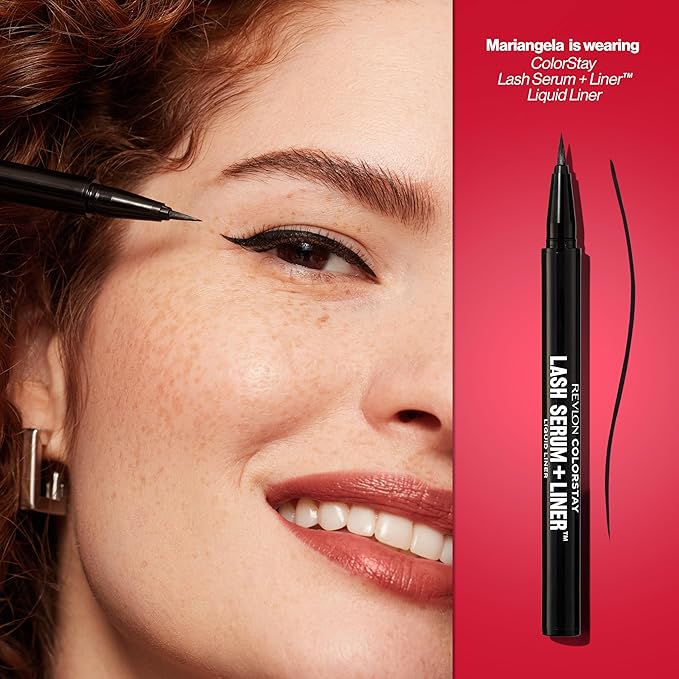 REVLON ColorStay Lash Serum + Liner, Liquid Eyeliner, 001 Blackest Black