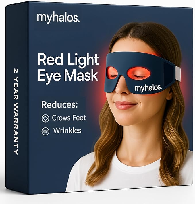 MyHalos Under Eye Red Light Therapy Mask, LED for Wrinkles & Dark Circles
