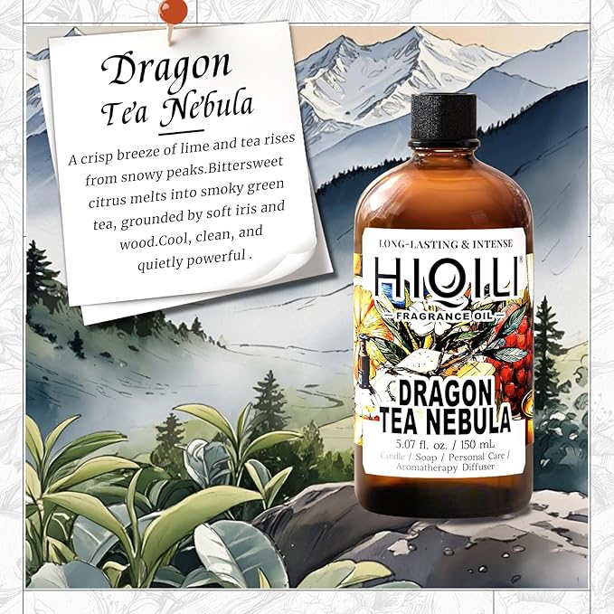 HIQILI Dragon Tea Nebula Fragrance Oil for Diffuser, Candle & Room Spray