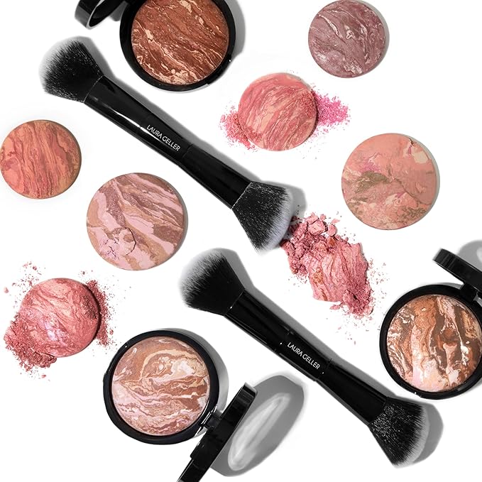LAURA GELLER NEW YORK Cosmetic Professional Makeup Brushes - Cruelty-Free - 09 Dual-Ended Blush and Bronzer Brush