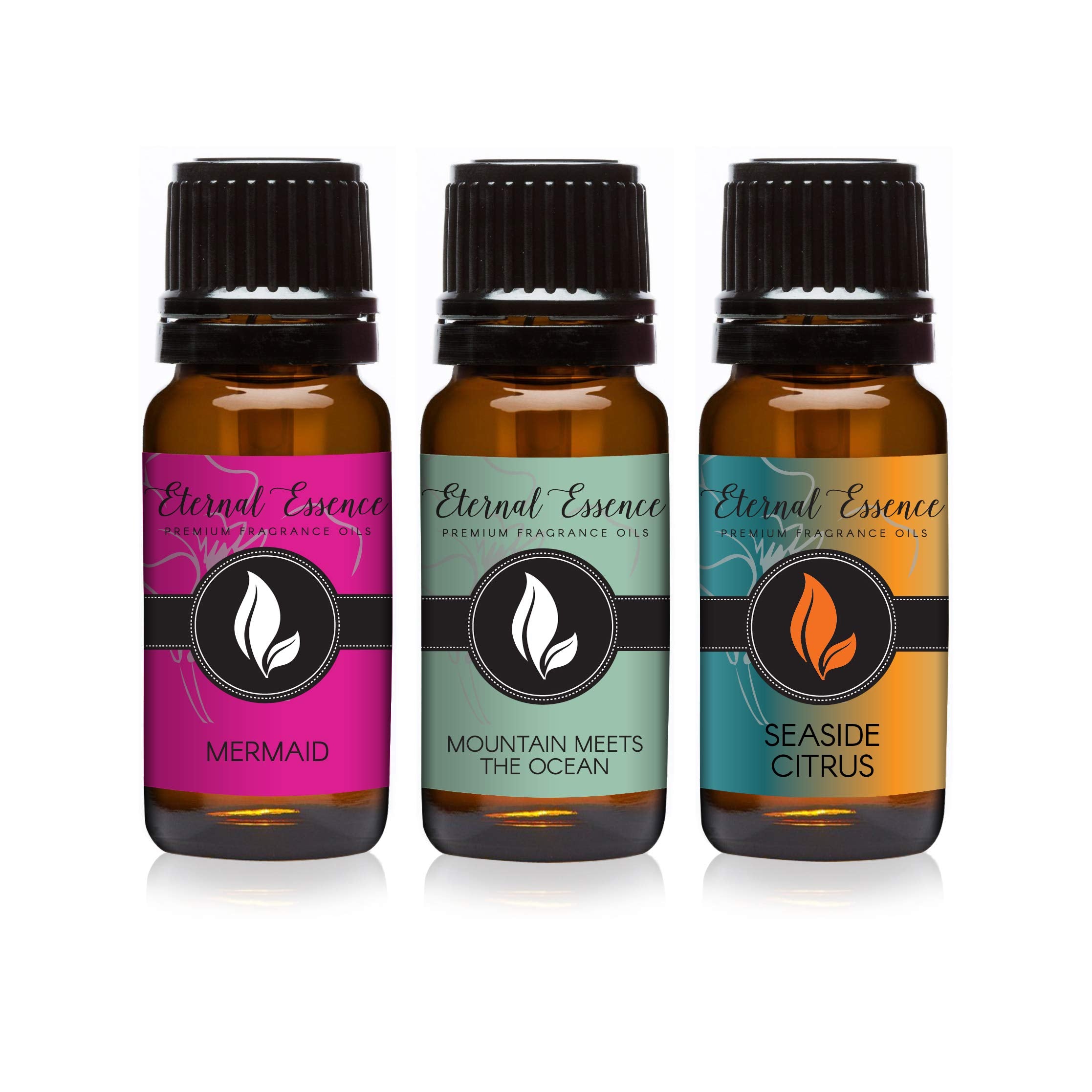 Trio (3) - Mermaid, Seaside Citrus & Mountain Meets Ocean - Premium Fragrance Oil Trio - 10ML