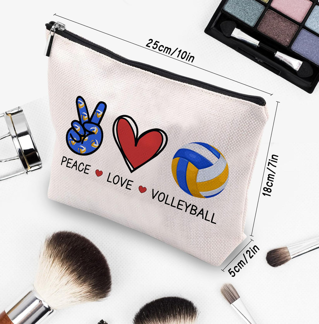 CEASQVAA Volleyball Gifts for Women: Inspirational Makeup Cosmetic Bag, Travel Pouch