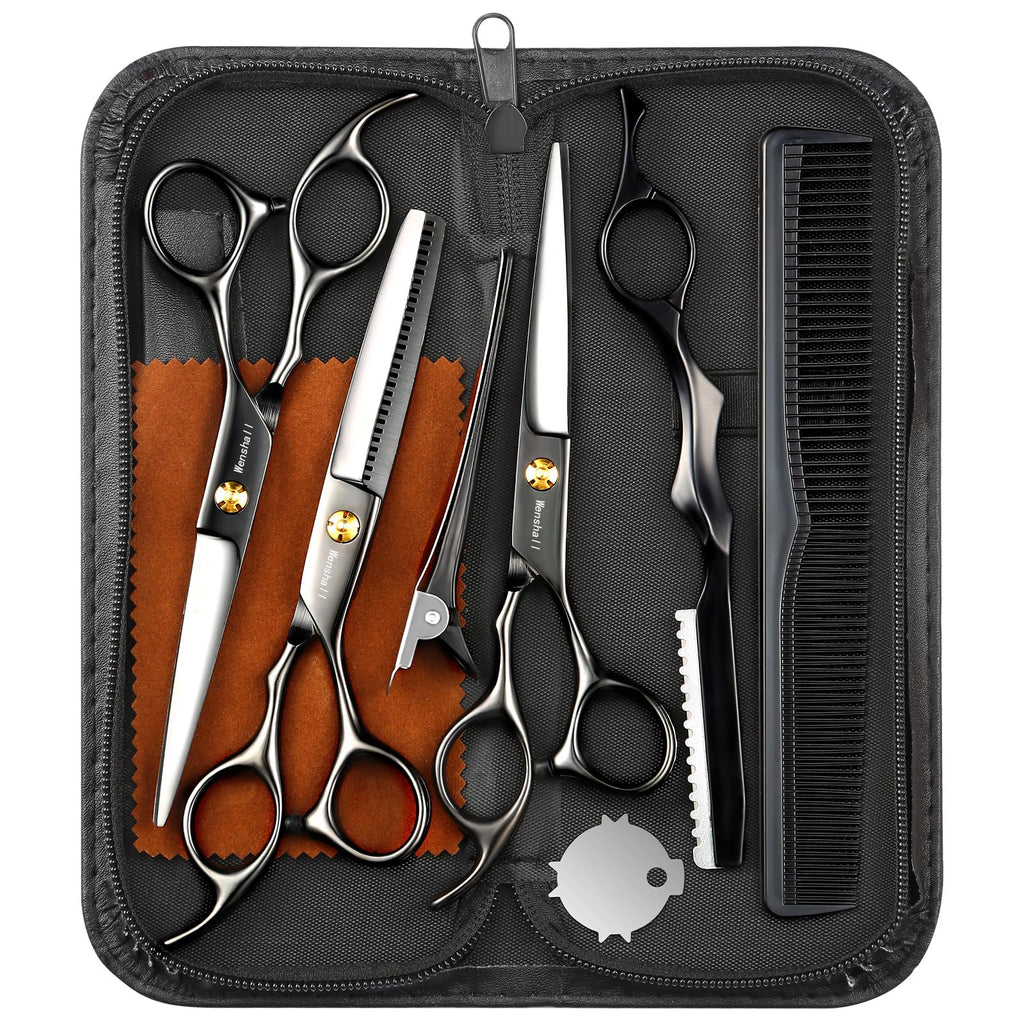 Wenshall Hair Cutting Scissors Professional 6.89 inch Barber Scissors Multifunctional Salon Thinning Scissors Straight Shears Tools for Mother Father Friends' Christmas Gift