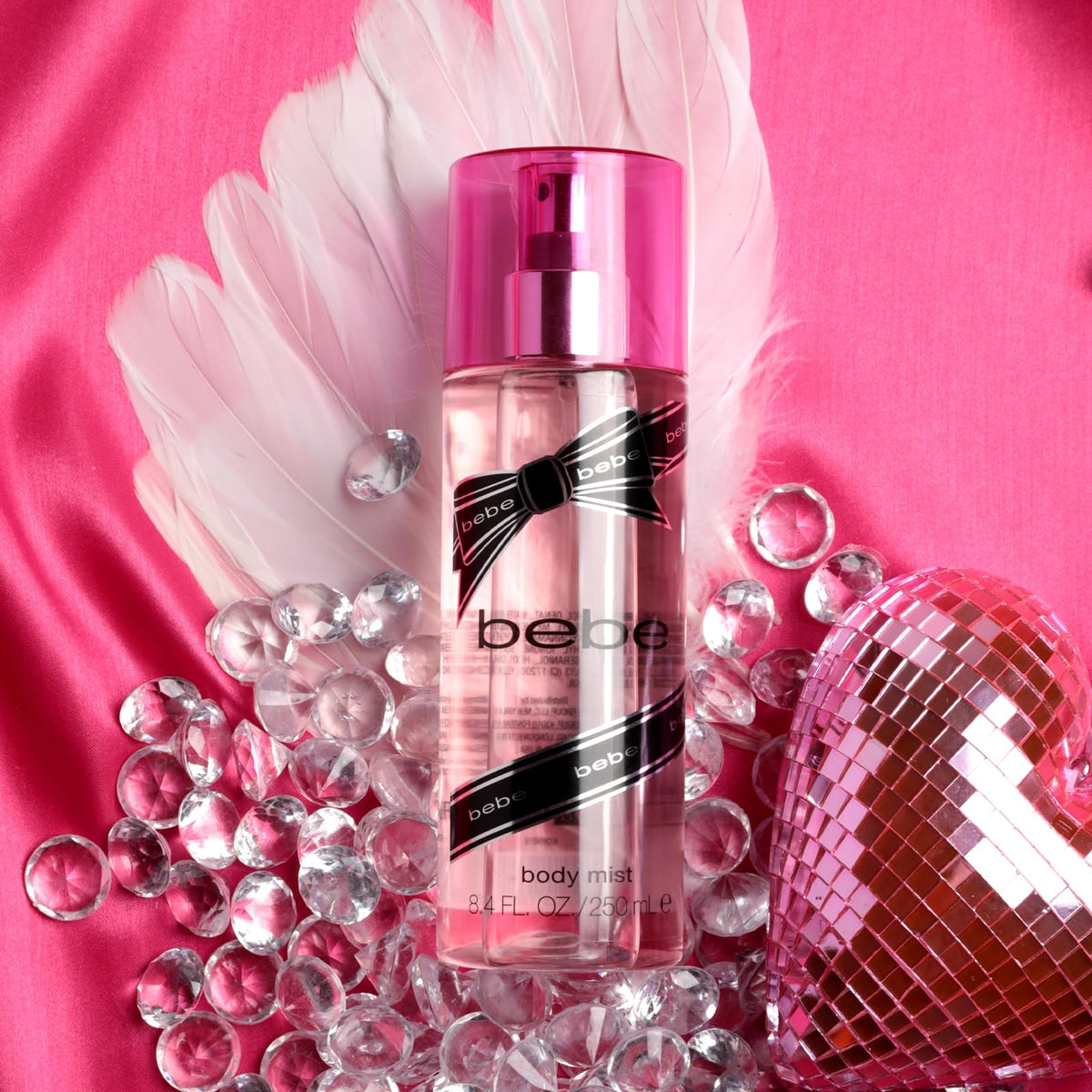 Bebe Silver Body Mist - Body Spray for Women with Mango, Tuberose, Peony, Jasmine, Rose, Cedarwood, Musk, and Sandalwood Fragrance Mist - 8.4 oz