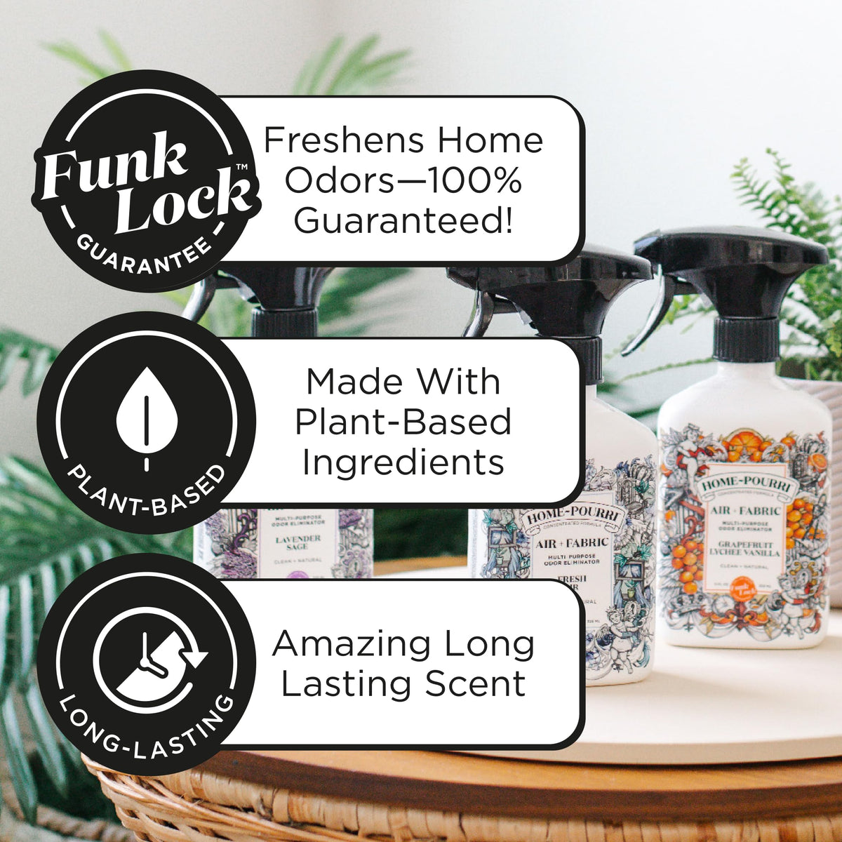 Home-Pourri Air + Fabric Odor Freshener Spray, Lavender Sage, 11 Fl Oz