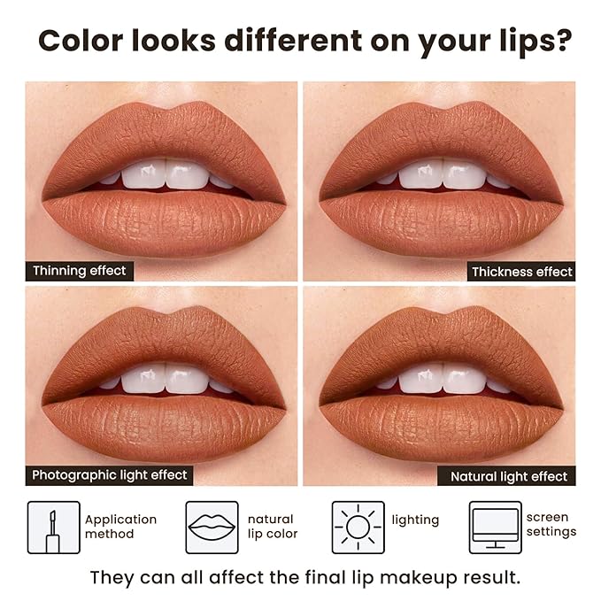 ilembane Matte Liquid Lipstick Set, Long Lasting Vegan Everyday Lip Trio