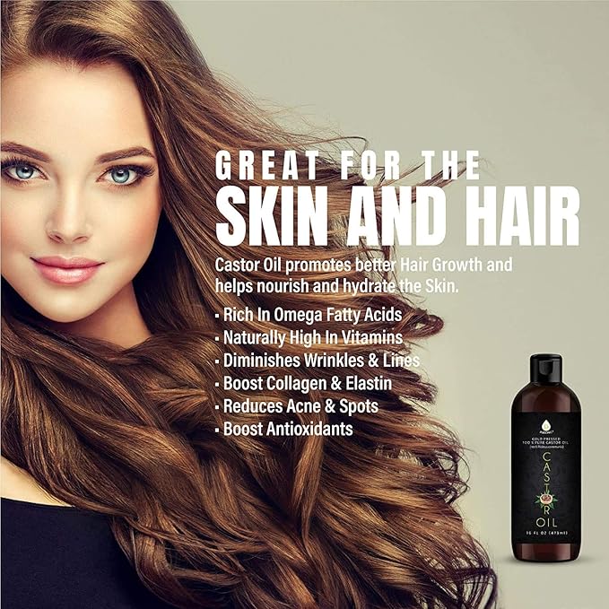 Pursonic 2-Pack Castor Oil (160oz) Cold-Pressed, Hexane-Free Castor Oil-Moisturizing, For Dry Skin, Hair Growth - For Skin, Hair Care, Eyelashes