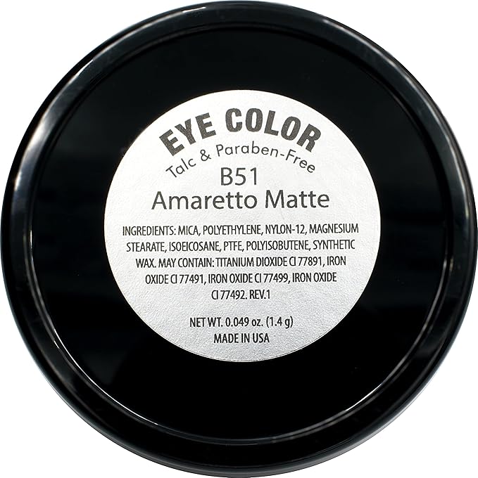Pure Ziva Amaretto Matte Light Brown Beige Peach Pressed Powder Single Vegan Eyeshadow; Talc, Paraben & Cruelty Free