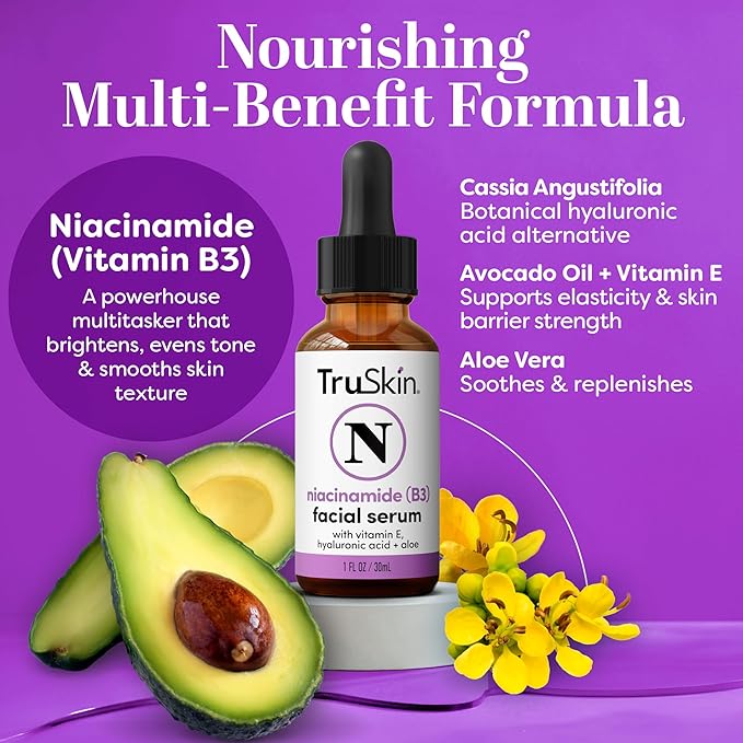 TruSkin Niacinamide Serum for Face with Hyaluronic Acid & Aloe, 1 fl oz