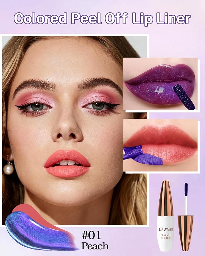 Lip Stain Peel Off, Tattoo Lip Gloss Color Peel Off Lips Tint Stain