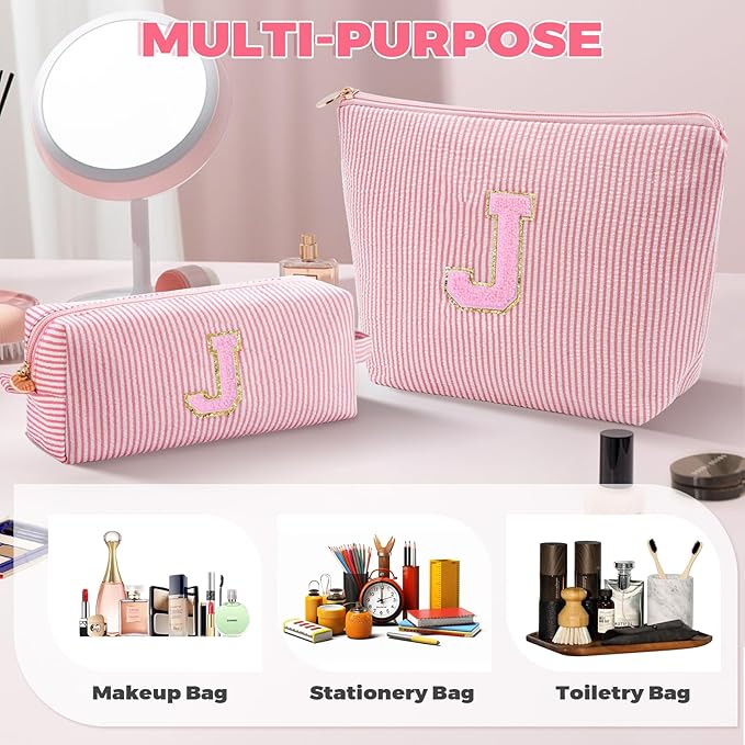 Btffitting Gifts for Teen Girls Women - Birthday Gifts for 10 11 12 13 14 15 16 17 18 Years Old Girl,Makeup Bag Cosmetic Bag,Teacher Gift Trendy Stuff Toiletry Bag - Peach,J