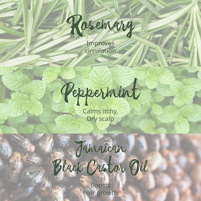 Hair Gro Rosemary Mint Growth Oil 4oz/ 120ml - Treatment & Retention for Hair & Scalp, Provides Healthier Hair with Rosemary Mint Infused Formula, Scalp Treatment, Detox Scalp, For All Hair Types