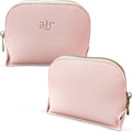 Air Beauty Small Makeup Bag For Purse - Elegant & Compact Cosmetic Pouch For On-The-Go Beauty - Travel Essentials (Gray) - (Pink)