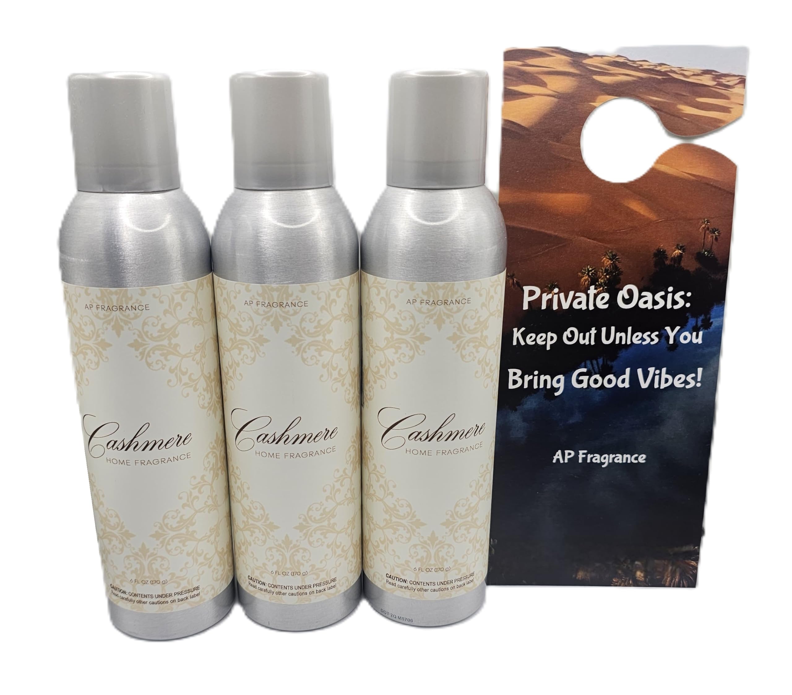 Belfair Oaks FreshRevive - Cashmere Room Fragrance Spray - Eliminates Odors, Long-Lasting, 3 Pack