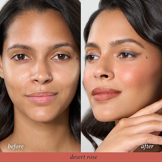 Julep Skip The Brush Cream to Powder Blush Stick - Desert Rose - 2-in-1 Cream Blush and Lip Color Stick - Blendable, Buildable Cheek Formula, No Brush Required, Cruelty-Free, For All Skin Types