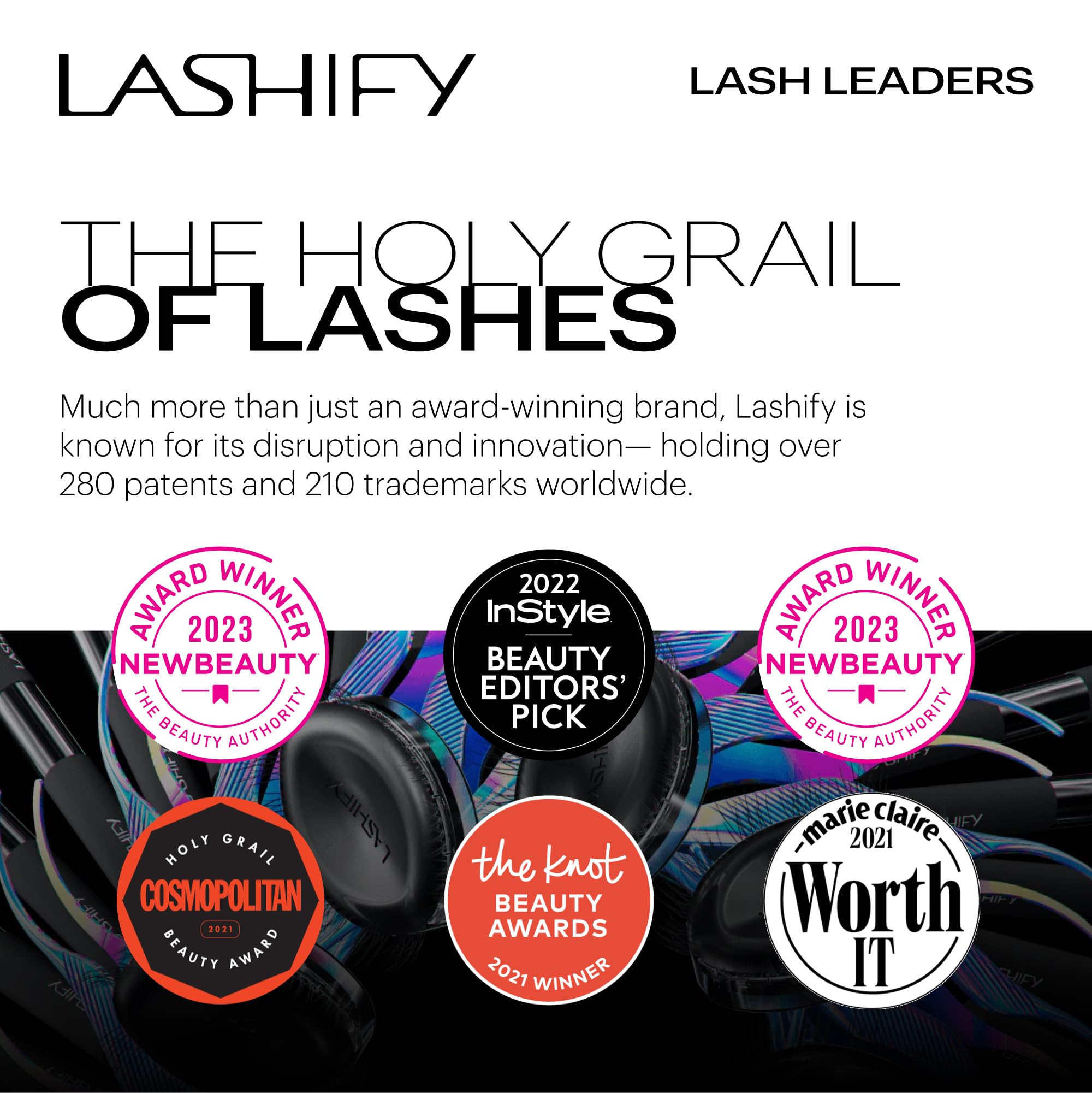 Lashify Curl 16mm Gossamer Eyelash Extensions Refill, Black, DIY False Lashes for a Natural Look
