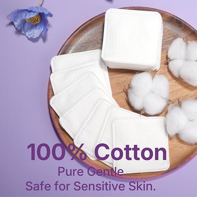 Serenorch Extra Large Cotton Pads 3x3 Inch, 140 Count
