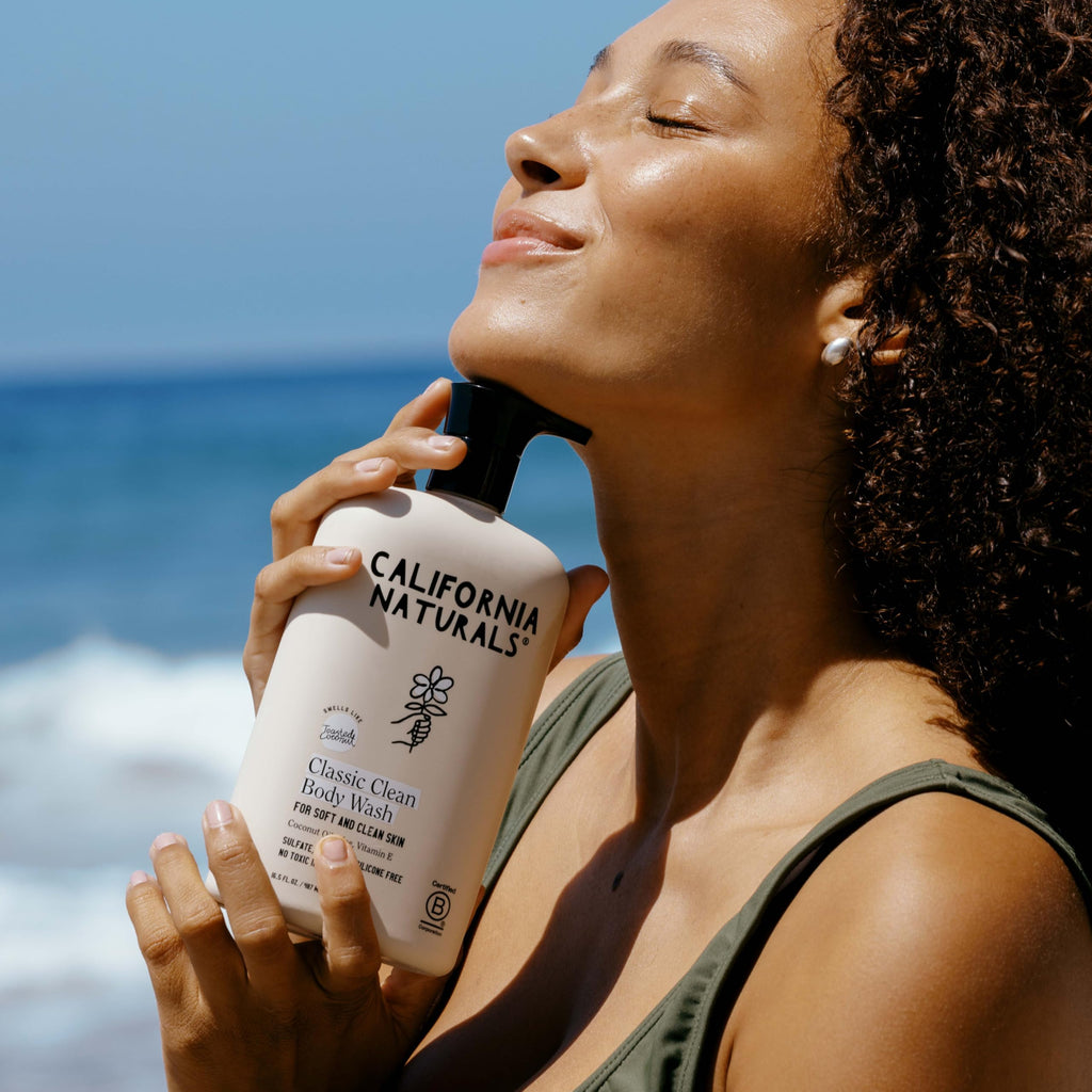 California Naturals Body Wash for Women and Men, Vitamin E Shower Gel Cleanser, Natural, Vegan & Cruelty Free, Paraben & Sulfate Free, Moisturizing Skin, Coconut, All Skin Types, 16.5 fl oz