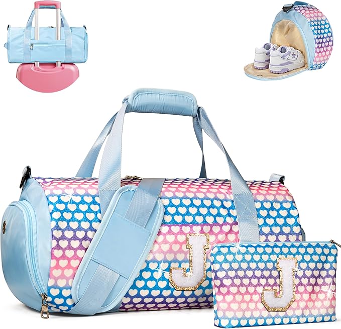 Vogewood Birthday Gifts for Teen-Girls Travel Duffle Bag with Makeup Pouch