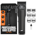Royal Clips - Fade Kit 2.0 Clippers - 7000rpm Professional Hair Clippers for Men - Detachable DLC Fade Blade - Cordless & Rechargeable - Ideal Holiday Gift for Men, Fathers, Brothers & Barbers (Black)