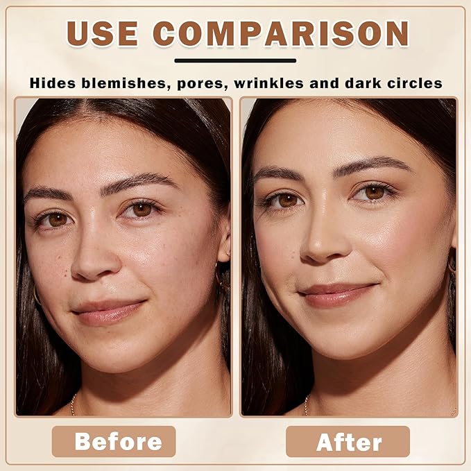 QIUFSSE Air Brush Makeup Foundation for Older Women (06 Light Medium)