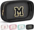 YOOLIFE Initial Birthday Gifts for 3 4 5 6 7 8 9 10 11 12 13 Year Old Girls Clear Makeup Bag Cosmetic Travel Beach Bag Car Organizer Essentials for Women | Teacher Appreciation Gifts for Teacher M