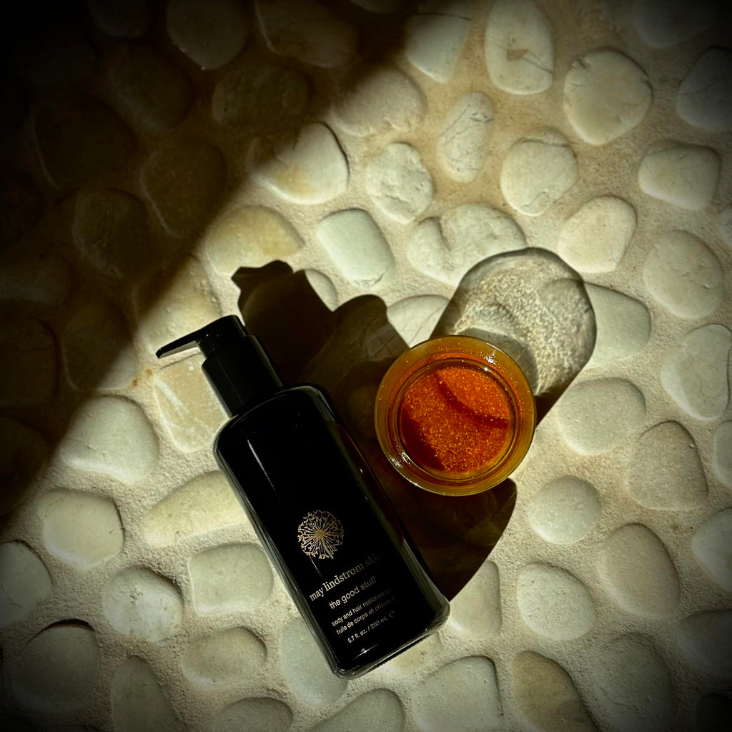 May Lindstrom Skin Body and Hair Radiance Oil | Cacao, Rose, Lavender, and Ylang-Ylang | The Good Stuff | 200ml