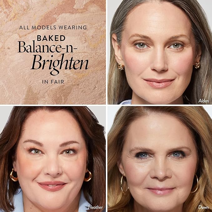 LAURA GELLER NEW YORK Award-Winning Baked Balance-n-Brighten Color Correcting Powder Foundation – Handmade in Italy – Buildable Coverage, Matte Finish – For Mature & Sensitive Skin – 02 Fair