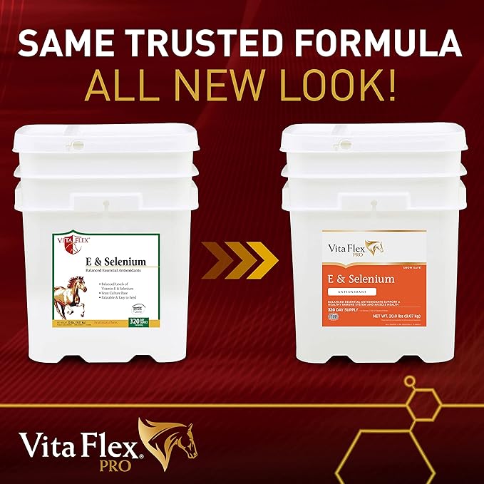 Vita Flex Pro E & Selenium Supplement for Horses, 320-Day Supply