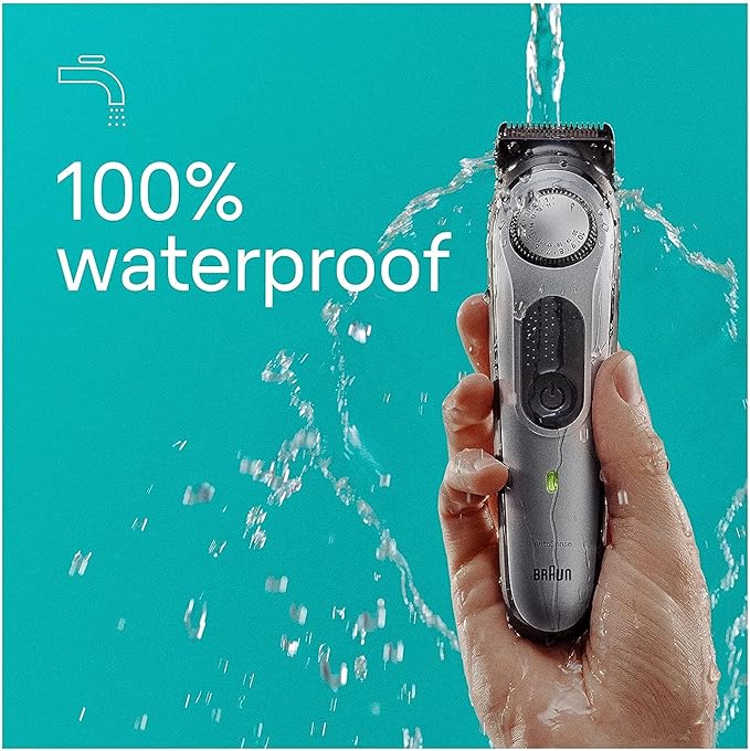 Braun All-in-One Men's Shaving Kit Series 7 7440, 12-in-1 Beard, Face, Nose, Ear Trimmer, Hair Clippers, Body Groomer and Manscaping + Travel Case + Charging Stand
