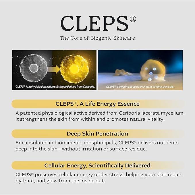CEPOLAB Biogenic Essence 90% CLEPS® Hydrating Face Serum – Korean Skincare for Dull & Dehydrated Skin(30ml/1.01oz)