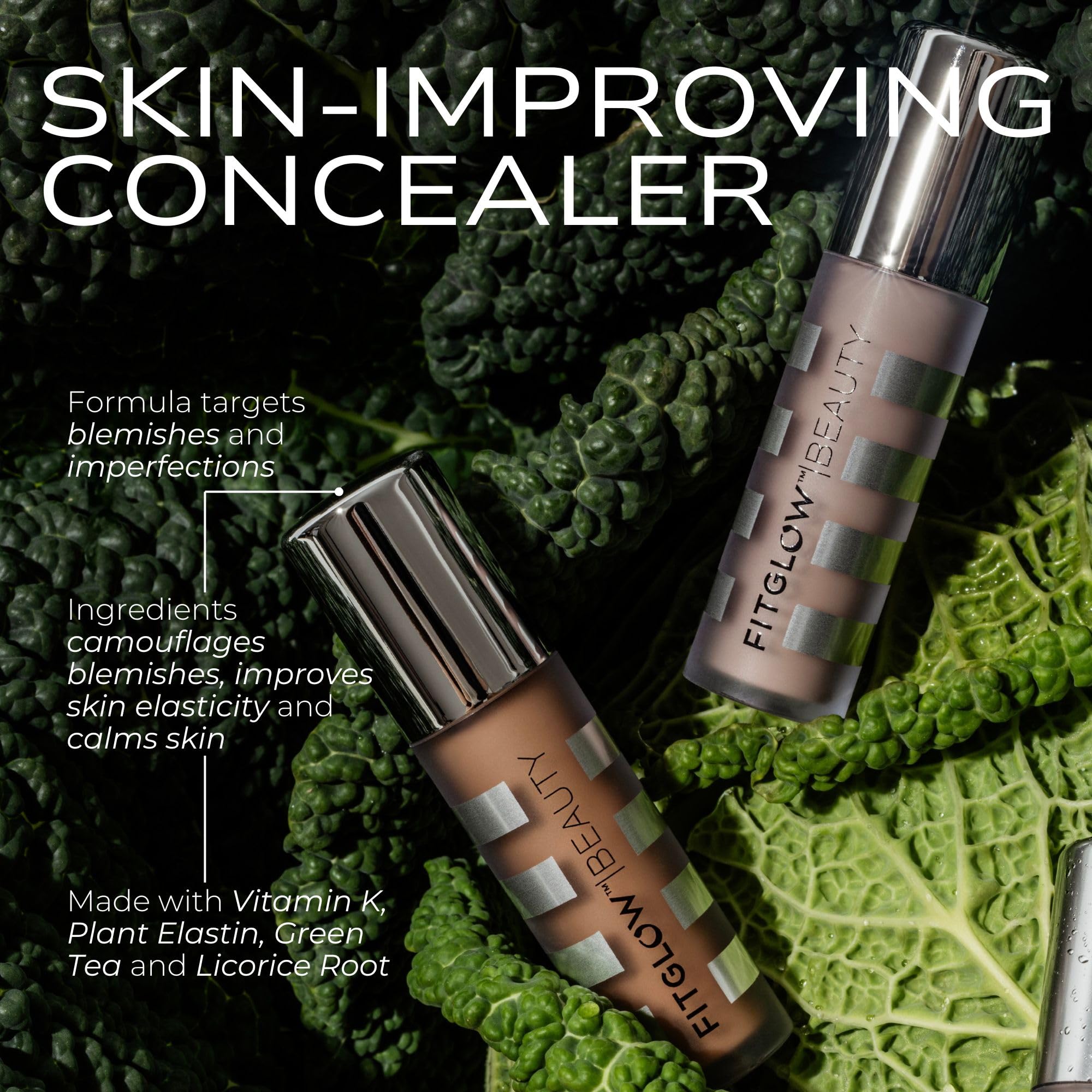 Fitglow Beauty Conceal+ Vegan Full Coverage Concealer, C8, 6g