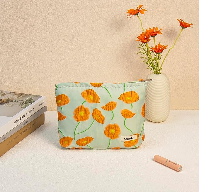 getgto 2 Pcs Makeup Bags, Large Cosmetic Bag Travel Toiletry Bag