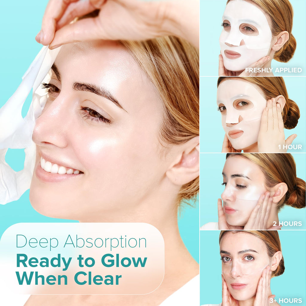 Ebanel Bio Collagen Face Mask, Hydrating Overnight Korean Face Sheet Masks