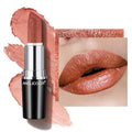 Anglicolor Metallic Orange Red Lipstick,Lightweight Hydrating Formula