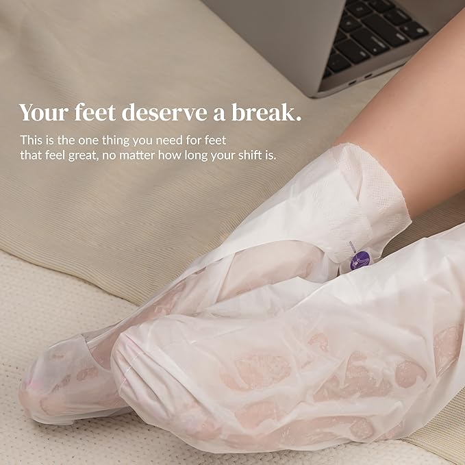 Epielle Hydrating Hand & Foot Masks, Relieve and Soften Dry, Overworked Skin, Self Care Gifts for Women, Spa Kit, 6 Moisturizing Gloves & 6 Moisturizing Socks