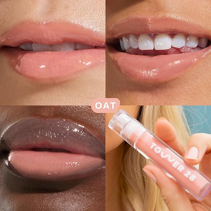 Tower 28 ShineOn Lip Gloss Jelly, Oat (0.13 oz)