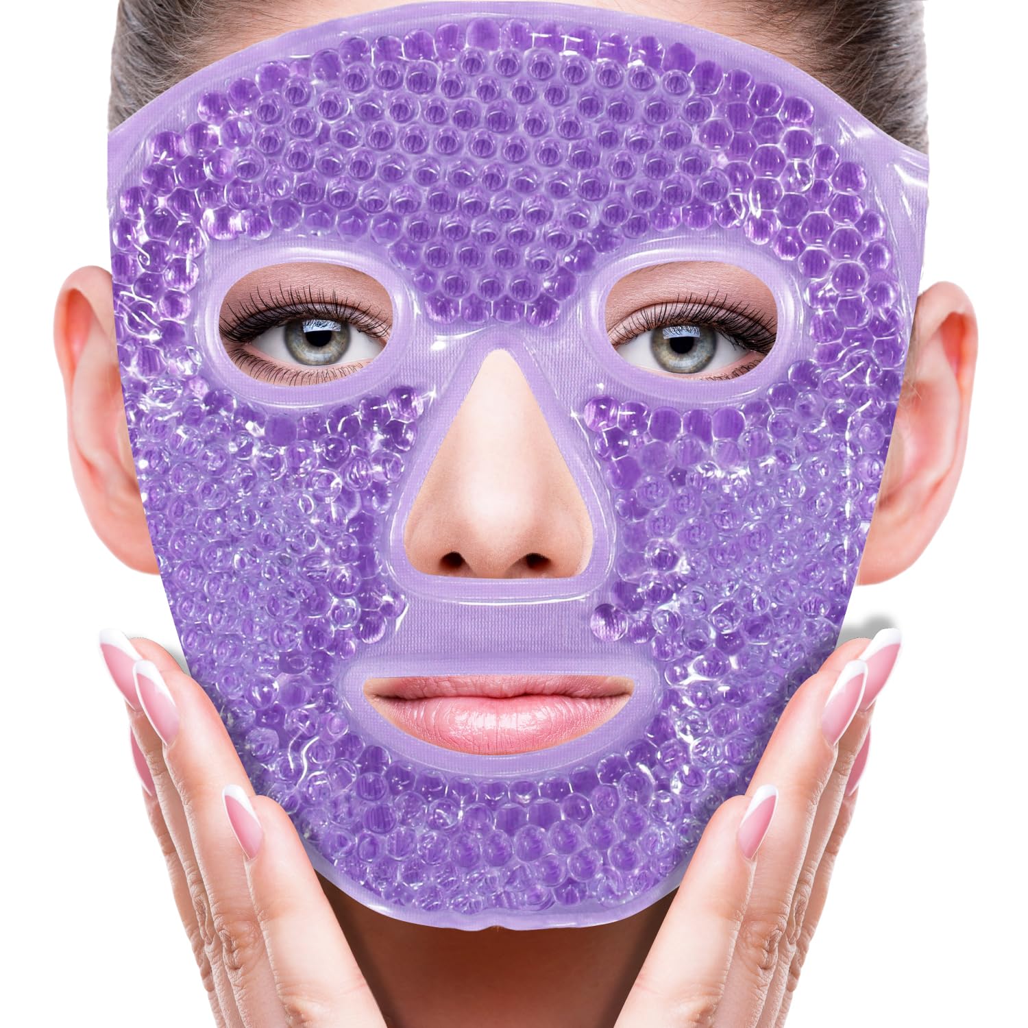 ZNÖCUETÖD Face Ice Mask Facial Ice Packs Gel Hot Cold Compress for Post Oral, Dental, Nose,Facelift Plastic Cosmetic & Laser Surgery Recovery Puffiness Swelling Dark Circles & Headaches Gift for Women