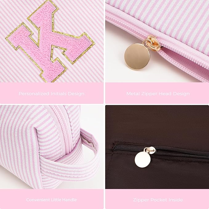 Btffitting Gifts for Teen Girls Women - Birthday Gifts for 10 11 12 13 14 15 16 17 18 Years Old Girl,Makeup Bag Cosmetic Bag,Teacher Gift Trendy Stuff Toiletry Bag - Pink,K