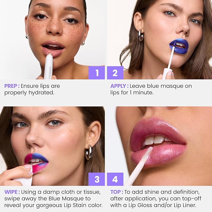 Wonderskin Lip Stain – Long Lasting, Waterproof, Lip Tint Peel Off Masque