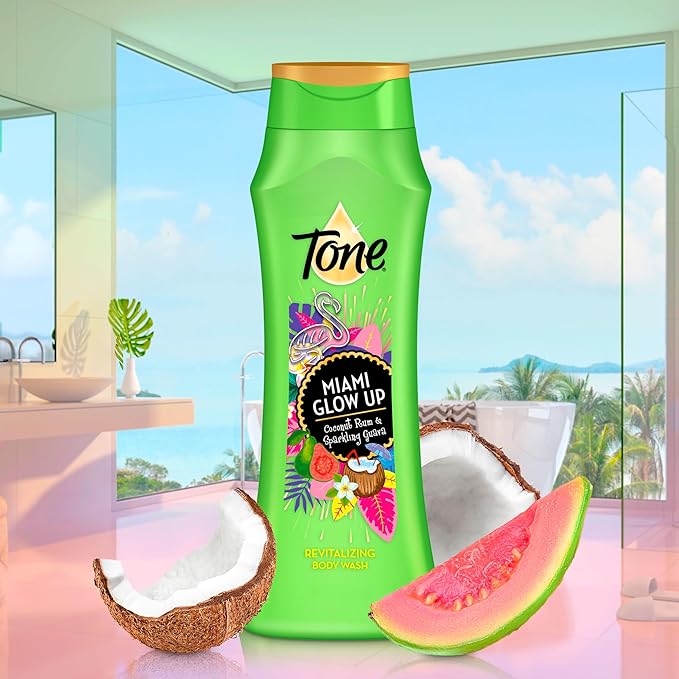 Tone Body Wash, Miami Glow Up, 16 Fl Oz, 6-Pack