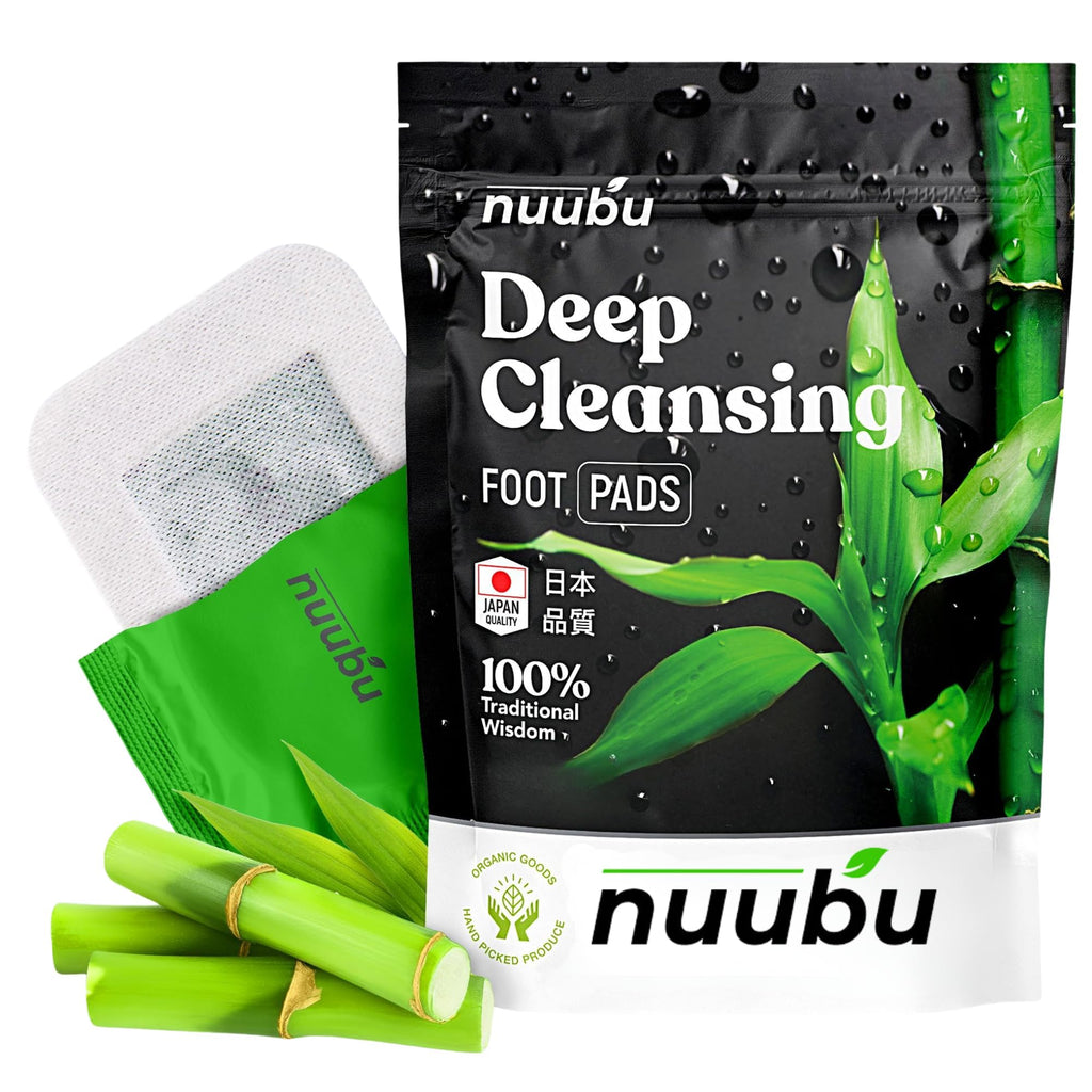 Nuubu Foot Pads - Natural Herbal Patches for Foot Care, Premium Japanese Organic Natural Ingredients - Bamboo Vinegar & Tourmaline (Pack of 1 | 10 Pc)