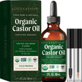 SOULSATION Castor Oil Organic Cold Pressed for Eyelashes, Hair & Skin 2oz