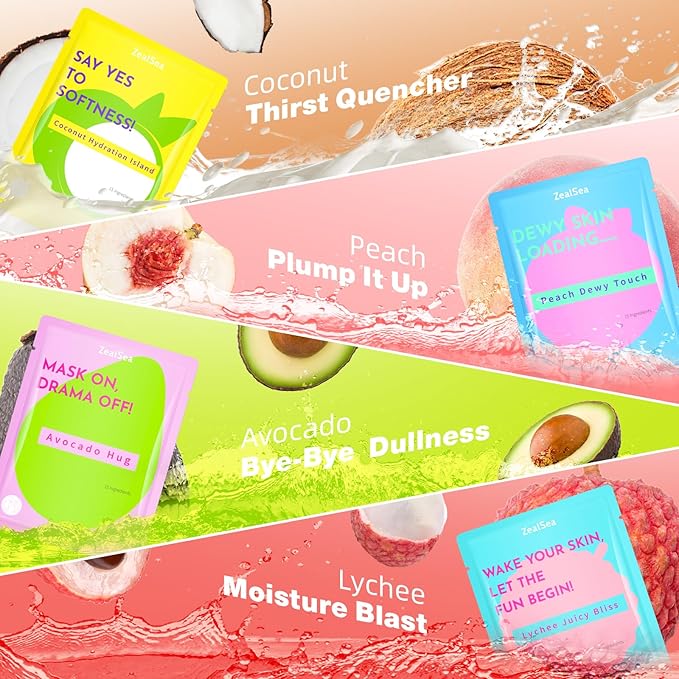 ZealSea EWG Face Mask Skincare Set, Spa Sleepover Party Gifts for Teen Girl