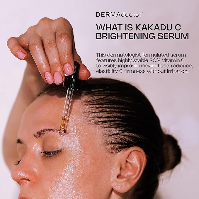 DERMAdoctor Kakadu C 20% Vitamin C Serum for Face, Ferulic Acid, 1 fl oz