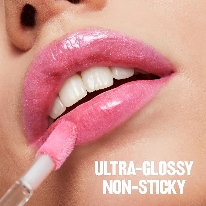 REVLON Super Lustrous Lip Gloss, Non-Sticky, Hydrating, High Shine Finish, 205 Snow Pink, 0.13 oz (Pack of 2)